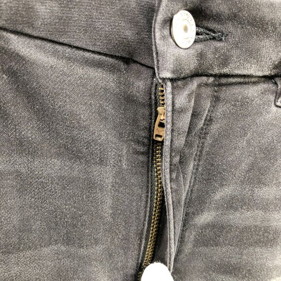 American Eagle Curvy Super Hi-Rise Jegging Women 10 Short Black Destroyed Soft - Picture 5 of 11